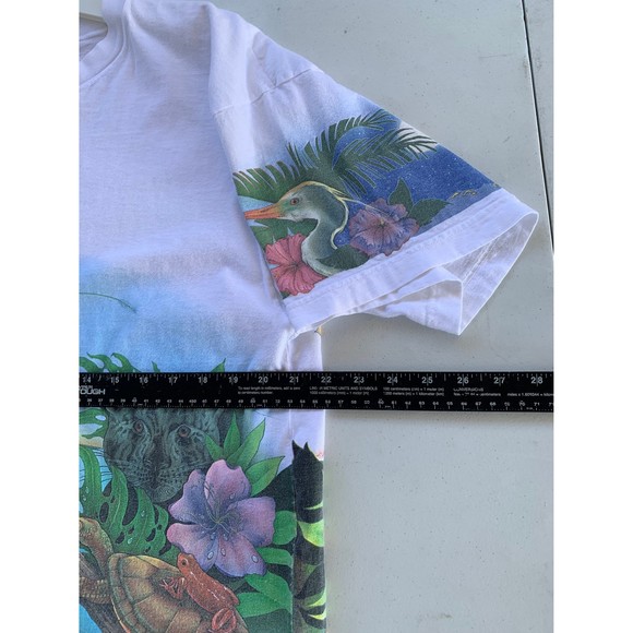 Vintage 90s Caribbean Soul Day to Night All over print T-shirt Size XL - Picture 8 of 9